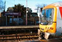 A summer evening at Downham Market, Norfolk, in 2005, with a train for Kings Cross at the platform.<br><br>[Ian Dinmore //2005]