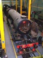 <h4><a href='/locations/N/National_Railway_Museum_York'>National Railway Museum York</a></h4><p><small><a href='/companies/N/National_Railway_Museum'>National Railway Museum</a></small></p><p><I>Flying Scotsman</I> in the NRM workshops at York on 8 April 2013. The locomotive is in wartime black livery and carrying the number 502 on the buffer beam (the number it carried in the early part of 1946). The latest overhaul has been the subject of much criticism - see recent news item. 76/132</p><p>08/04/2013<br><small><a href='/contributors/Colin_Alexander'>Colin Alexander</a></small></p>