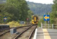 The new ERTMS signs at Machynlleth on 17 Aug 2011.<br><br>[Ian Dinmore 17/08/2011]