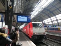 A train for Breda runs into platform 15 of Amsterdam Central station on 13 April 2013.<br><br>[John Yellowlees 13/04/2013]