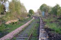 View east at Kincardine in 1997, following re-instatement of the line between Longannet and Kincardine power station when the power station yard was in use as a coal loading point.<br><br>[Ewan Crawford //1997]