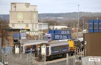 08788 stabled in Inverness Yard on 20 April 2013, with Stobart/Tesco containers much in evidence. View is east from Longman Road bridge.<br><br>[Bill Roberton 20/04/2013]