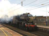 44871 leading 45407 through Leyland on 22 April 2013 with the 1Z71 Llandrindod Wells to Preston leg of the 'Great Britain VI' railtour.<br><br>[John McIntyre 22/04/2013]