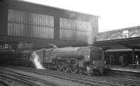 A1 Pacific no 60118 <I>Archibald Sturrock</I> gets ready to leave Carlisle on 24 August 1963 having just taken over the summer Saturday 1.57pm Gourock - Birmingham New Street.<br><br>[K A Gray 24/08/1963]