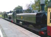 Drummond <I>Greyhound</I> 4-4-0 30120 together with Collett 0-6-0PT 3650 ready to leave Arley for Bridgnorth during the SVR 2012 Autumn Gala. Notice the still conditions, evidenced by the vertically rising smoke.<br><br>[Ken Strachan 22/09/2012]