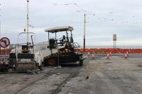 Most of the recent UK tram news has been about new lines and systems but in Blackpool a section of track was removed in April 2013. This is Foxhall Square where the emergency connection along Princess St and Blundell St to Rigby Rd left the Promenade. Now that only heritage trams use that depot the back up link is considered unnecessary and track lifting has started. The line of fresh tarmac seen here follows the curve of the lifted tracks but all trace will go when the re-surfacing is complete. <br><br>[Mark Bartlett 24/04/2013]