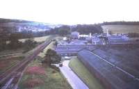 View from the top of a grain silo, Dufftown, September 1977.<br><br>[Ian Dinmore /09/1977]