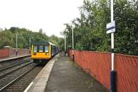 A Northern arrival at Hollinwood on the Oldham Loop in September 2009. The station closed the following month and reopened in June 2012 as Hollinwood Metrolink station. [With thanks to Messrs McIntyre, Strachan, Leiper, Prescott & Kent] <br><br>[Ian Dinmore 13/09/2009]