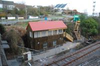 Kyle signalbox on 24 April 2013. It has been renovated and will re-open incorporating a model railway and holiday accommodation. [See image 26348] <br><br>[Ewan Crawford 24/04/2013]