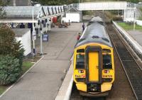 View north from the station footbridge at Dingwall on 1 October 2009.<br><br>[John Furnevel 01/10/2009]