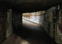 The cleared subway entrance to the former Invergarry station, seen here in April 2013. [See image 36321]<br><br>[Ewan Crawford 24/04/2013]