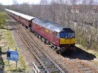 WCRC 47804 draws The Royal Scotsman 'Classic' Tour past Thornton West on 29 April, bound for Keith.<br><br>[Bill Roberton 29/04/2013]