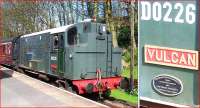 Prototype EE 500hp diesel electric D0226 at Ingrow West on 27 April 2013. The survivor of a pair of similar locomotives built at the Vulcan Foundry in 1956 (the scrapped D0227 was fitted with hydraulic transmission). <br><br>[Colin Alexander 27/04/2013]