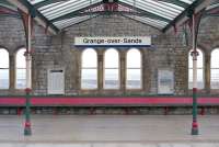 The down platform at Grange-over-Sands in April 2012. Not only possessing some fine ironwork, but also commanding a good view out across Morecambe Bay.<br><br>[Bill Jamieson 12/04/2012]