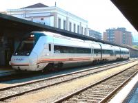 A Renfe Class 599 dmu at Granada on 1 May 2013. The train is awaiting its 10.04 departure time for Almeria under the bright Andalucian sky. <br><br>[Andrew Wilson 01/05/2013]