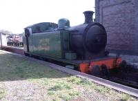 A closer look at that rather large 0-6-0 [see image 43015] as it runs round its train at the headquarters of the Chasewater Railway on 5 May. This engine was built by Robert Stephenson & Co. in 1951 - quite late for steam.<br><br>[Ken Strachan 05/05/2013]