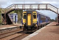 156495 heads west through Breich on 15 May with an Edinburgh - Glasgow Central via Shotts service.<br><br>[Bill Roberton 15/05/2013]