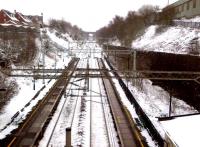 Thank goodness it's warmed up since March! A wintery view looking East at Adderley Park on 24th March, with the former Morris car factory to the right [see image 42528]. [With thanks to Mike Gibb, Kenneth Leiper and Tavish Roberts]<br><br>[Ken Strachan 24/03/2013]