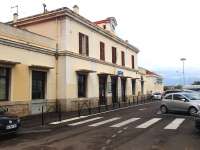 The station building at Ajaccio, Corsica, photographed in May 2013.<br><br>[John Thorn /05/2013]