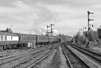 46233 <I>Duchess of Sutherland</I> leaves Stirling station on 6 October 2012 at the head of 'The Caledonian' railtour returning to Wolverhampton. [See image 40787]<br><br>[Bill Jamieson 06/10/2012]