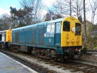 20020+20031 photographed at Oxenhope on 27 April 2013 during the Keighley and Worth Valley Railway Diesel Gala.  <br><br>[Colin Alexander 27/04/2013]