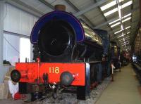 Ex-Longmoor Military Railway Austerity 0-6-0ST <I>Brussels</I>, built by Hudswell Clarke in 1945, photographed in the exhibition shed at KWVR Oxenhope on 28 April 2013.<br><br>[Colin Alexander 28/04/2013]