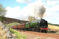 The sun came out on 22 May! At least it did just to the south of Birkett tunnel, in time to catch Stanier Coronation Pacific 46233 <I>Duchess of Sutherland</I> on the return Carlisle - Euston <I>Cumbrian Mountain Express</I>. [See image 43199]<br><br>[Peter Rushton 22/05/2013]