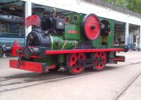 I like this engine. It's got at least one of everything. 'Sir Vincent' poses in front of the museum at Fawley Hill on 18 May (notice the model airship to the left). [see also image 44726]<br><br>[Ken Strachan 18/05/2013]