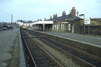 The terminus at Harwich Town on Sunday 4th February 1979. The DMU for the local service is at the platform end pending the arrival of loco hauled stock for reversal. <br><br>[Mark Dufton 04/02/1979]