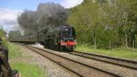 46233 Duchess of Sutherland speeds through Armathwaite on 1Z89 the returning Cumbrian Mountain Express<br><br>[Ken Browne 22/05/2013]