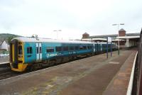 An ATW Class 158 has just arrived with a service from Llandudno at the west facing bay platform at Llandudno Junction on 29 May 2013.<br><br>[John McIntyre 29/05/2013]