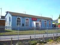 Old building put to good use. What is now the <I>Slough and Windsor Railway Society</I> clubroom, facing the down side Windsor line bay platform 1 at Slough Station in June 2013.<br><br>[David Pesterfield 05/06/2013]