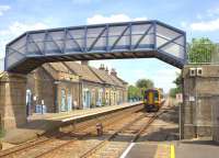 An up East Midlands train bound for Liverpool Lime Street runs through Brandon station, Suffolk, in May 2011. <br><br>[Ian Dinmore 21/05/2011]