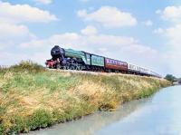 4472 <I>Flying Scotsman</I> westbound at Crofton on the Berks & Hants line, in the summer of 1999. (Just in case anyone has forgotten what the poor thing looks like).<br><br>[Peter Todd 25/07/1999]