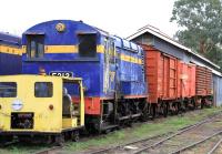 A class 08 Jim, but not as we know it! On the Victorian Goldfield Railway, 5'3' gauge, there is preserved in working order this 1953-built product of Newton-le-Willows Vulcan Foundry, new to Victorian Railways.<br><br>[Colin Miller 22/05/2013]