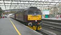 West Coast 47854 leads the 1Z58 Fort William - Nottingham charter into Carlisle station on 23 March 2013. 47826 is bringing up the rear.<br><br>[Ken Browne 23/03/2013]