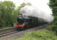 Rather than using the locos West Coast recently returned to service (45699 or 46115) on the first 2013 Fellsman it fell again to last year's success story, 61994 <I>The Great Marquess</I>, seen here heading south at Bay Horse. This year the train is timed one hour earlier and leaves Lancaster at 0708hrs. <br><br>[Mark Bartlett 12/06/2013]