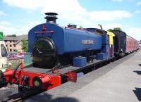 Work in progress on Barclay 0-4-0ST <i>Edmunsons</i> at Rushden Transport Museum, Northants on 2 June 2013.<br><br>[John Steven 02/06/2013]