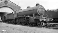 Gresley K2 2-6-0 no 61748 stands outside 40F Boston shed, thought to have been photographed in 1959. The locomotive was officially withdrawn from here in June that year.<br><br>[K A Gray //1959]