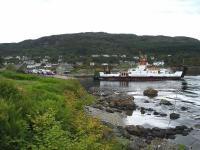 Caledonian MacBrayne's MV <I>Isle of Cumbrae</I> approaches a busy Tarbert Slipway after crossing Loch Fyne from Portavadie in June 2011. <br><br>[David Pesterfield 20/06/2011]