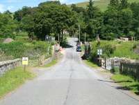 Scene at Bowland on a warm and sunny 19 June 2013, with demolition and removal of the old bridge deck now completed. [See image 36188]<br><br>[John Furnevel 19/06/2013]