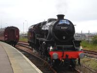 45407 runs round its train at Mallaig on 18 June after working in on the afternoon <I>Jacobite</I> service from Fort William. Captured in a quick dash from the ferry terminal before booking in time for the Skye ferry.<br><br>[David Pesterfield 18/06/2013]