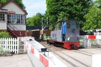 Hunslet No. 9 backs down onto its train at Alston, on the South Tynedale Railway, on 18th June 2013. For those who know Alston, the temperature was an unheard of 24C! <br><br>[Brian Taylor 18/06/2013]