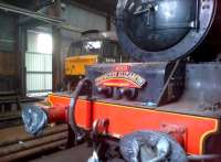 D1755 (aka 47773) and 6201 <I>Princess Elizabeth</I> sheltering from intermittent rain in the recently built shed on VT's Tyseley depot. Although she looks complete from this angle, 6201 is under overhaul.<br><br>[Ken Strachan 23/06/2013]