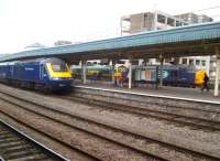 <h4><a href='/locations/B/Bristol_Temple_Meads'>Bristol Temple Meads</a></h4><p><small><a href='/companies/G/Great_Western_Railway'>Great Western Railway</a></small></p><p>Three generations at Temple Meads on a spring Sunday afternoon in 2013. The HST (1970s) is heading for Paddington with 43029 leading, while the 37 (1950s) and the 66 (2000s) are stabled in the siding see image <a href='/img/43/161/index.html'>43161</a>. That derelict sorting office keeps turning up in the background! 21/122</p><p>19/05/2013<br><small><a href='/contributors/Ken_Strachan'>Ken Strachan</a></small></p>