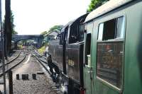 80104 leaving Swanage with the 16.40 departure on 8 July 2013.<br><br>[Peter Todd 08/07/2013]