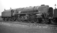 BR Standard class 9F 2-10-0 no 92167 on Carlisle's Durranhill shed, thought to have been taken on 12 July 1958.<br><br>[K A Gray 12/07/1958]