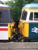 <I>'Just watch it... that's all...'</I> 73210 meets 33109 at Rawtenstall on 6 July.<br><br>[Colin Alexander 06/07/2013]
