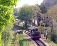 GWR Pannier Tank 1369 pauses at Buckfastleigh on 21 April 2011 prior to running round its train.<br><br>[Ian Dinmore 21/04/2011]