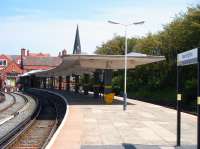 Looking back along the platform toward the station concourse at New Brighton in June 2013.<br><br>[Veronica Clibbery 19/06/2013]